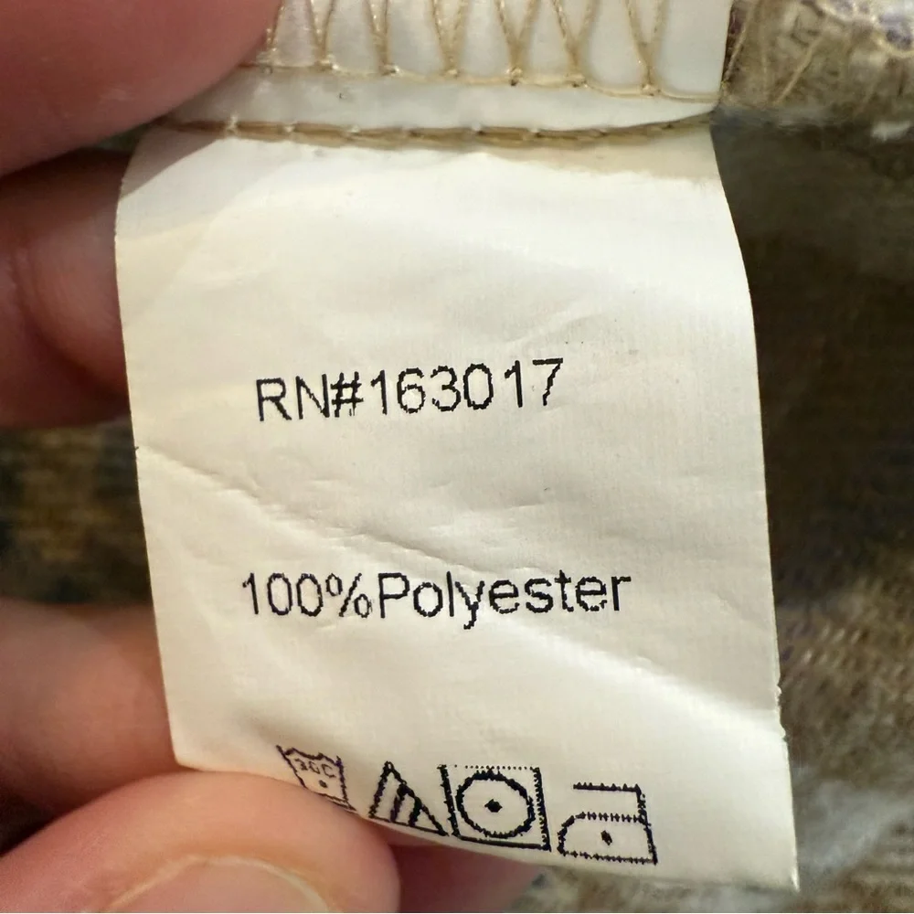 Princess Polly Mila Plaid Flannel Button Up Shirt Women’s 2 Tan/White Cozycore - Picture 6 of 7